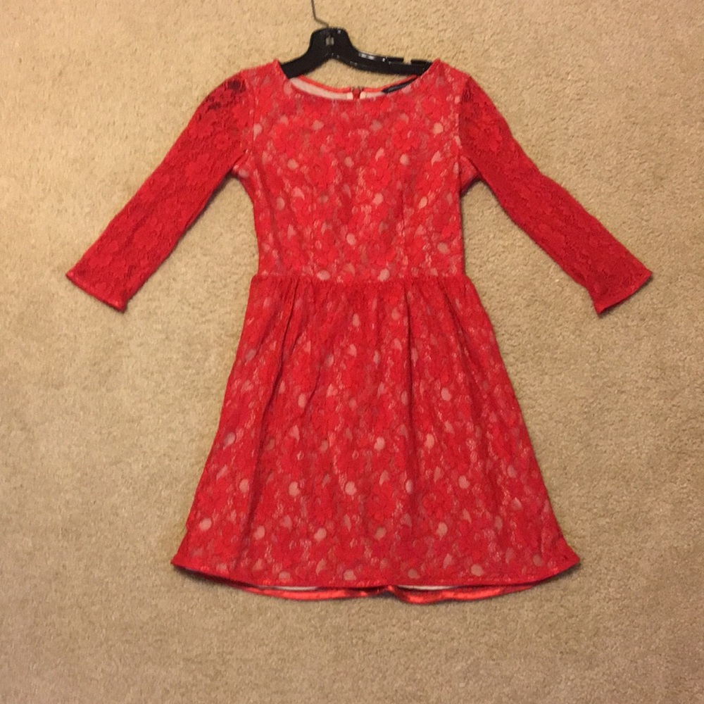Lovely Red Lace French Connection Dress.